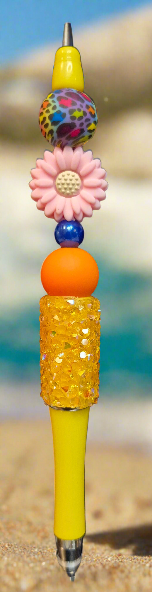 Flower beaded pens