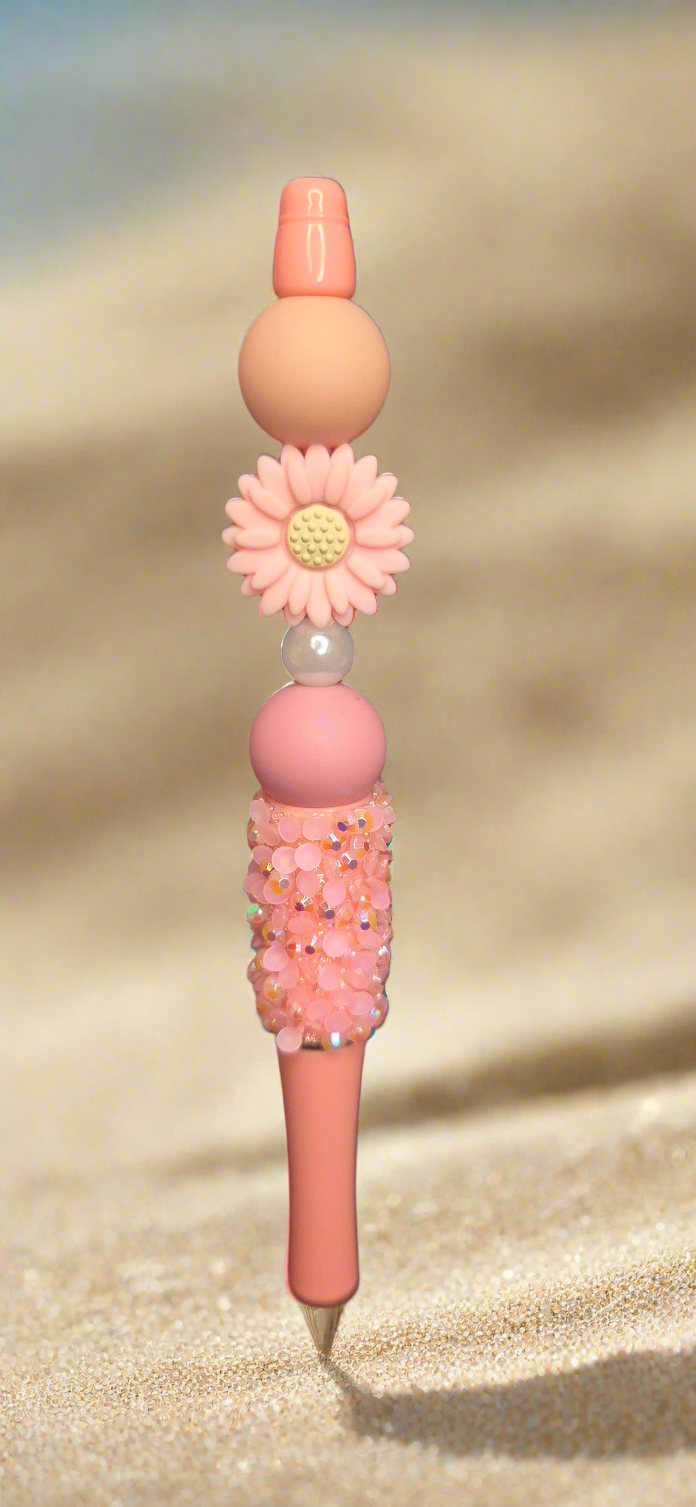 Flower beaded pens