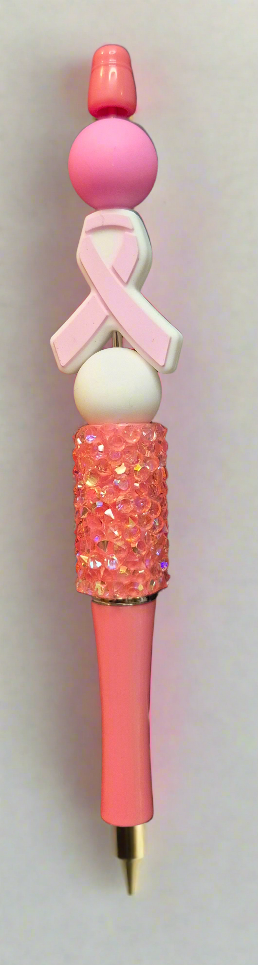 Pink Ribbon Beaded Pens