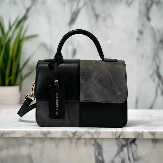 Black and Grey Crossbody Handbag